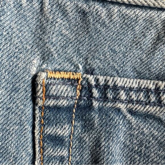 Abercrombie & Fitch Wide Leg Jeans Cropped Raw Hem Two Tone Women’s 27 Boho - Picture 14 of 16